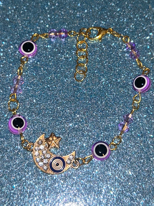 Gold Moon Charm Bracelet